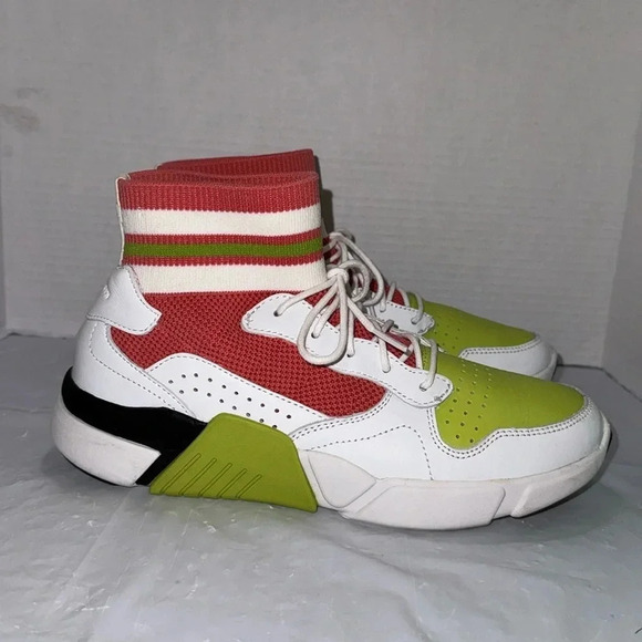 Mark Nason Block Varsity Retro Style Mid Top Slip On Sneakers - Picture 5 of 9